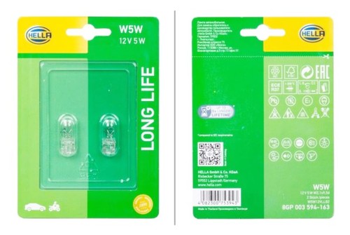 Hella parklight bulb w5w 12v - w5w,