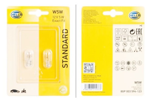 Hella parklight bulb w5w - parklight, 12v